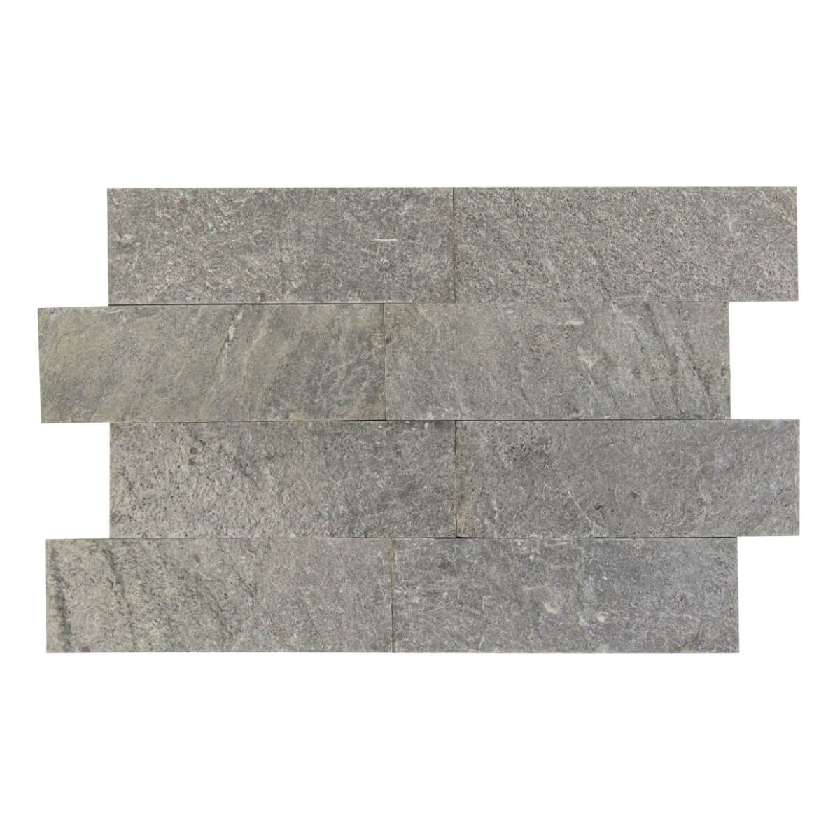 Płytki kwarcyt Silver Grey naturalny 10x30 cm